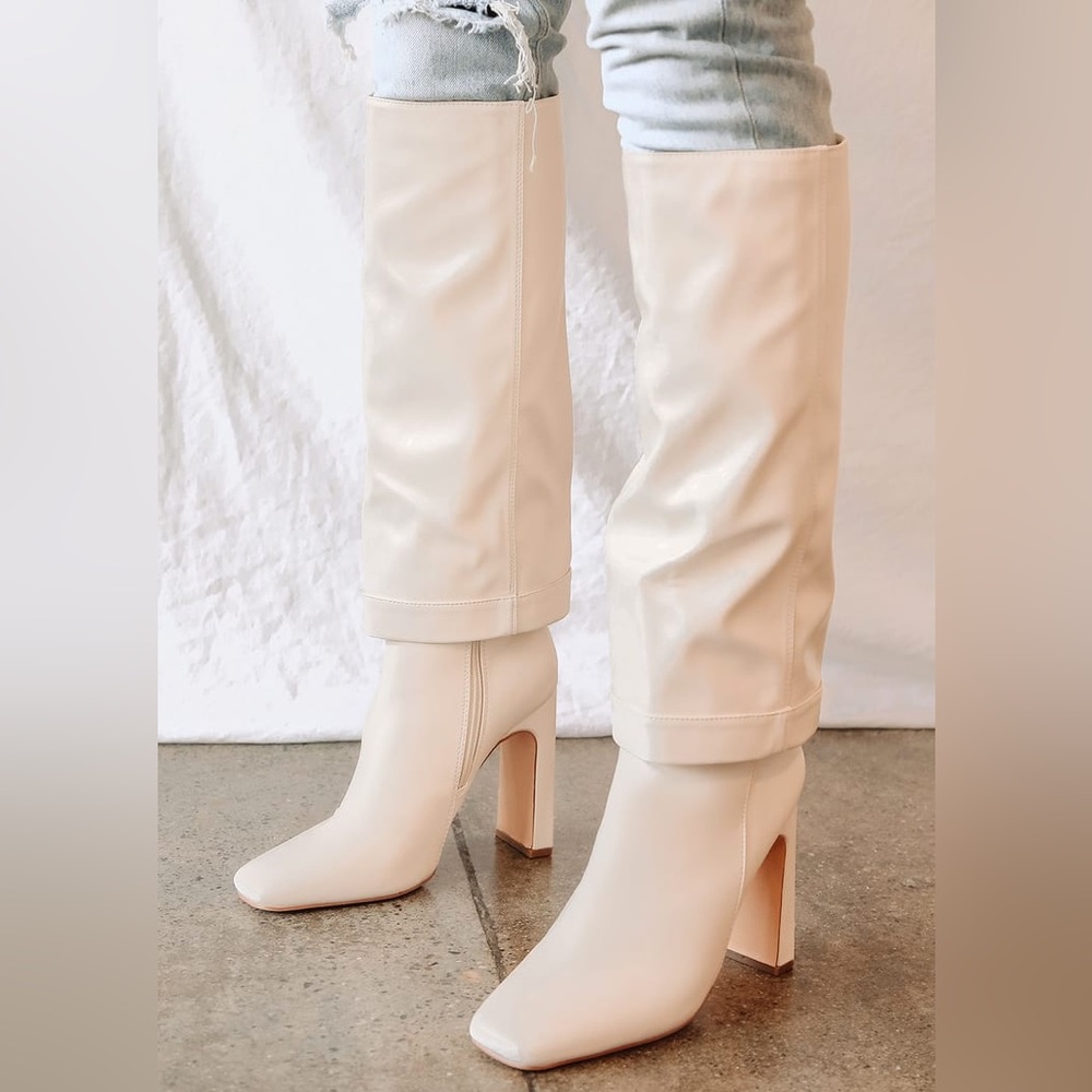 Brand new Lorlia Almond Square Toe Knee High Boots from Lulus